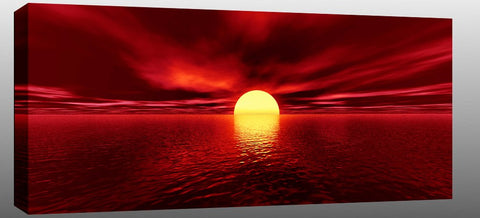 Red Seascape Sunset