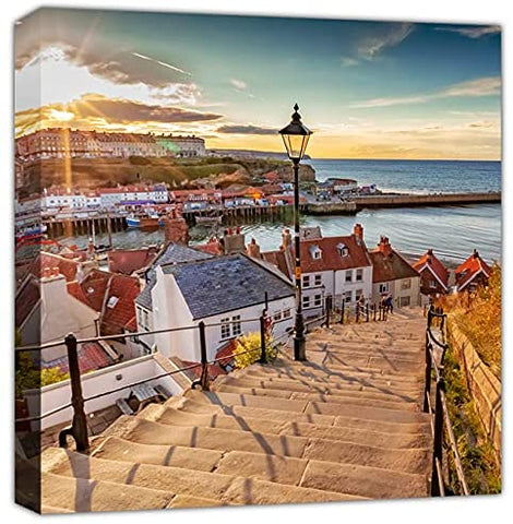 Whitby Stairs at Sunset
