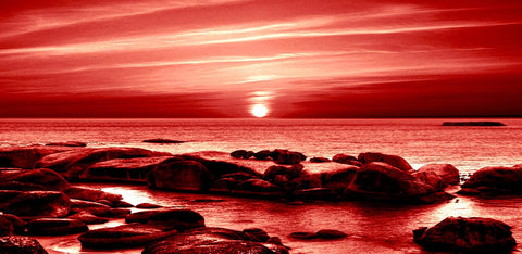 Red Rocky Seascape